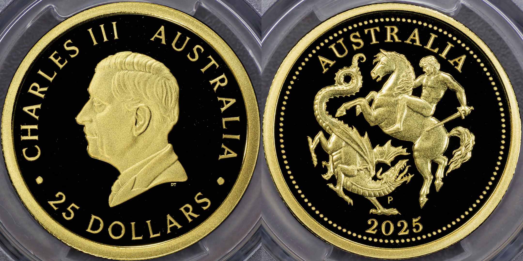 オーストラリア、2025年パース造幣局「ソブリン」25ドル、PCGS PR70DCAM - Drake Sterling