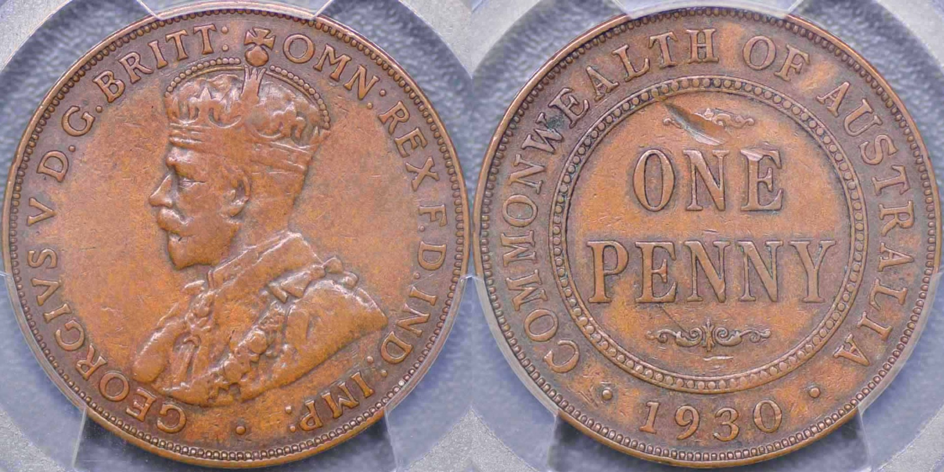 Damaged 1930 penny