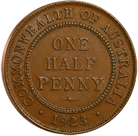 1923 halfpennies