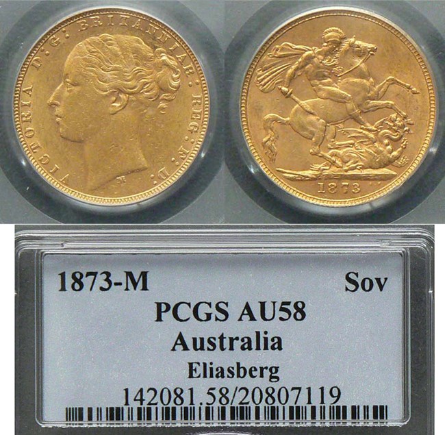 1873 Melbourne Sovereign