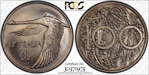 1967 Swan dollar