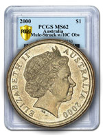 2000 one dollar mule PCGS MS62 2000 one dollar mule PCGS MS62
