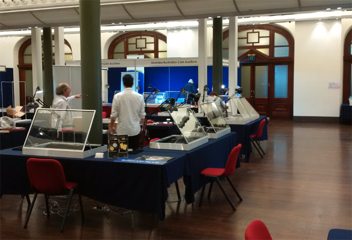 Coin dealers set up