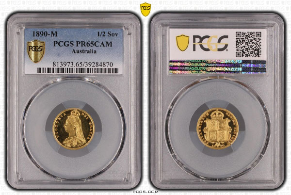1890M 1/2 sovereign proof