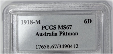 1918M Pittman Sixpence